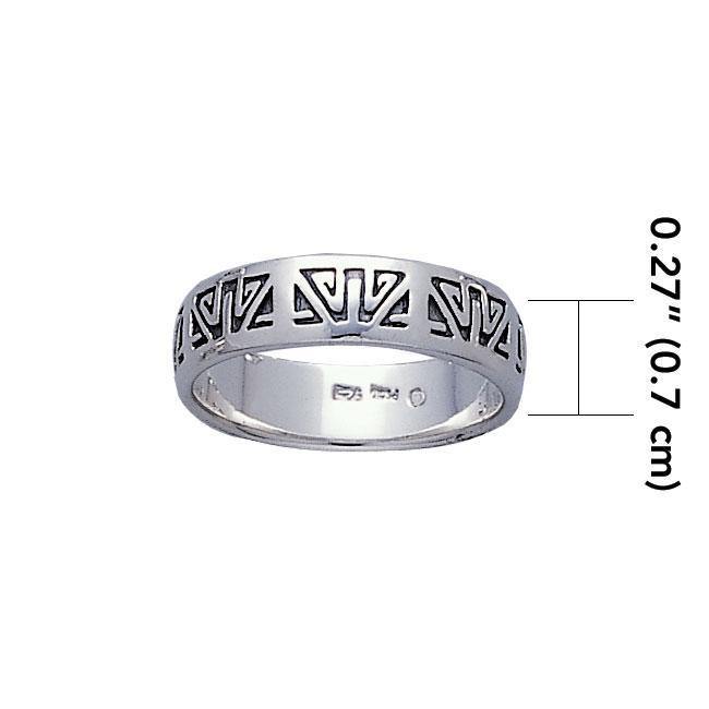 Engraved Silver Ring TR3427 Ring