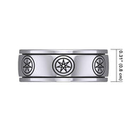 Elven Star Silver Spinner Band Ring TR3754 Ring