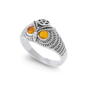 Owl with Gem Eyes The Star Ring TR3768 Ring