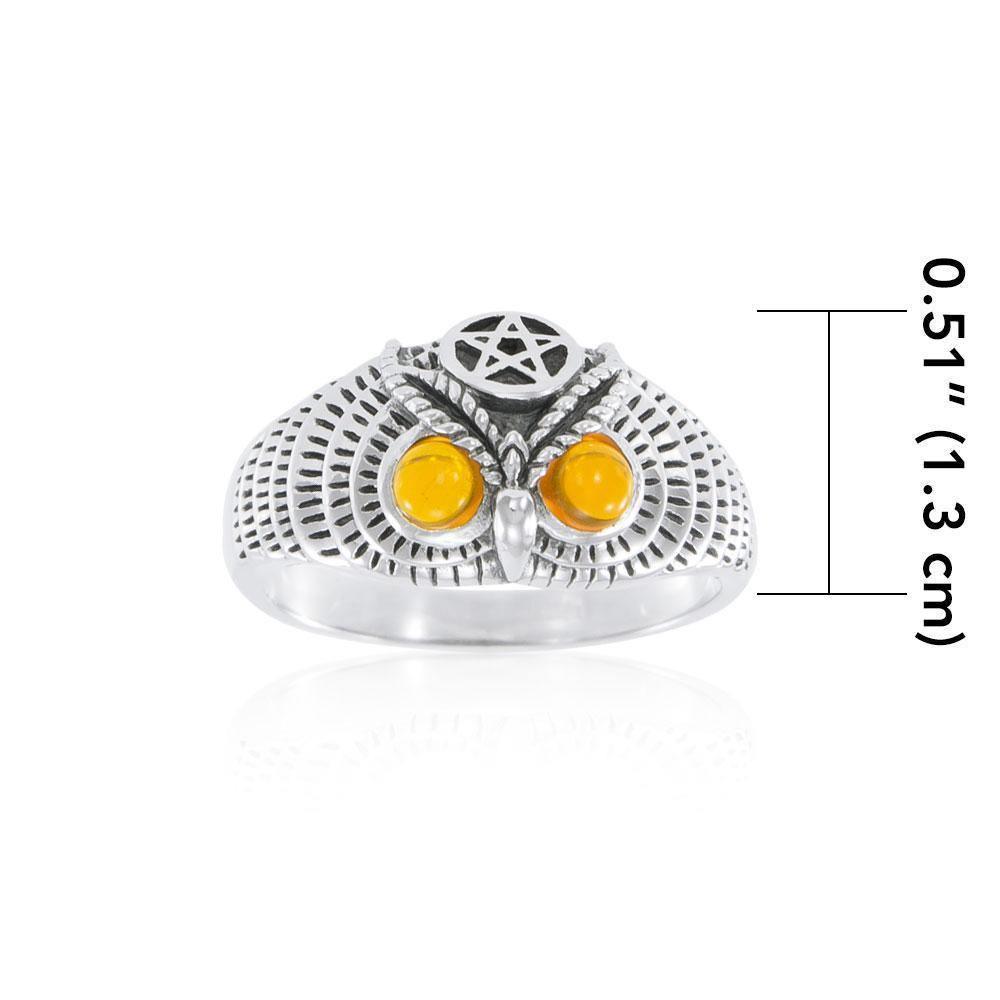 Owl with Gem Eyes The Star Ring TR3768 Ring