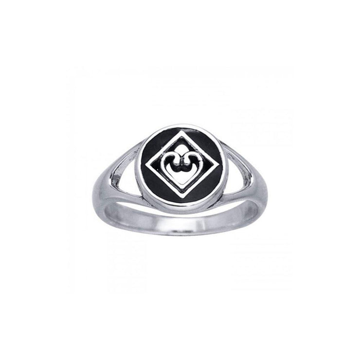NA Heart in Recovery Silver Ring TRI098 Ring