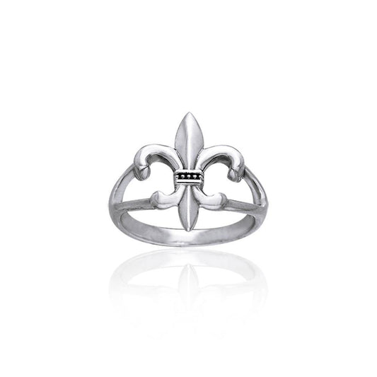 Fleur De Lis Silver Ring TRI130