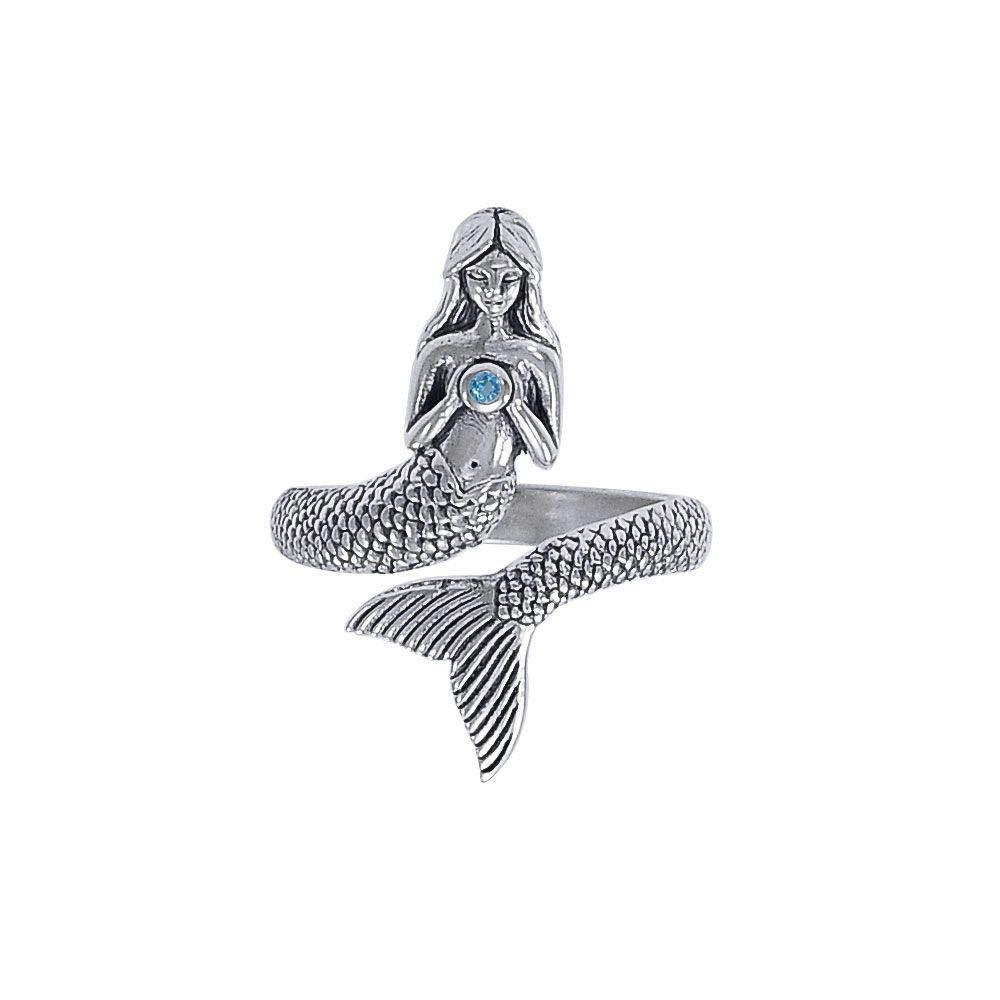 Seek your imagination with the Sea Mermaid ~ Sterling Silver Wrap Ring TRI1328 Ring