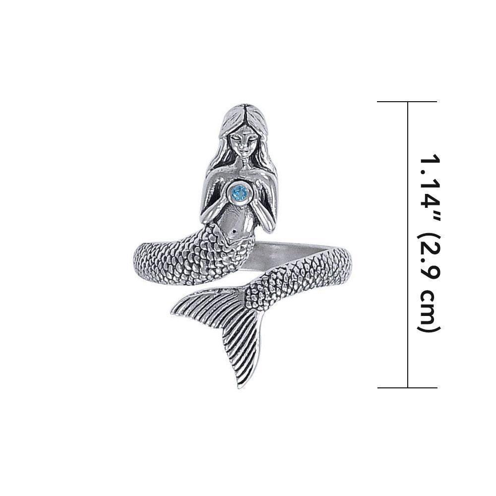 Seek your imagination with the Sea Mermaid ~ Sterling Silver Wrap Ring TRI1328 Ring