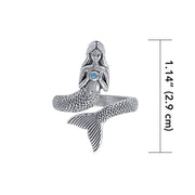 Seek your imagination with the Sea Mermaid ~ Sterling Silver Wrap Ring TRI1328 Ring