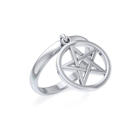 Dangling The Star Sterling Silver Ring TRI1530 Ring