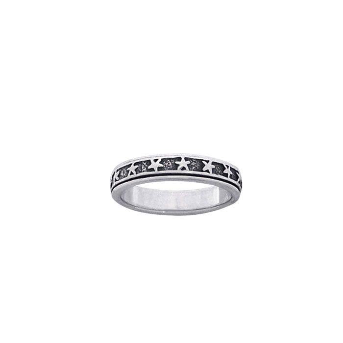 Stars Sterling Silver Spinner Ring TRI1556 Ring