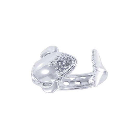 Celtic Accent Whale Sterling Silver Wrap Ring TRI1629 Ring