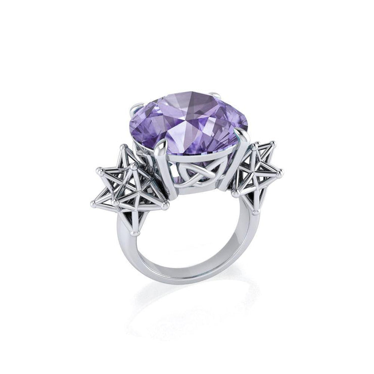Wicca’s Sacred Hexagon ~ Cocktail Ring Ring
