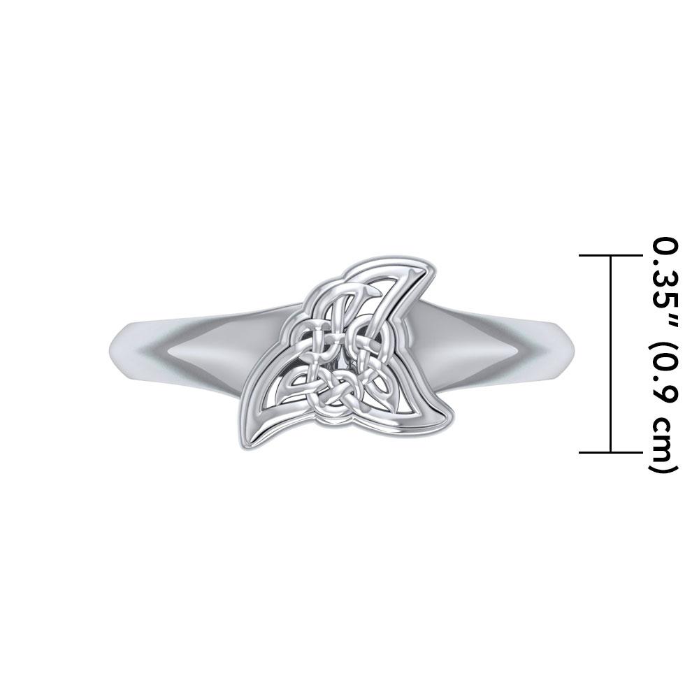 Celtic Shark Fin Silver Ring TRI1763 Ring