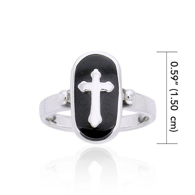 An emblem of your faith and spiritual faith ~ Sterling Silver Jewelry Celtic Cross Ring TRI510 Ring