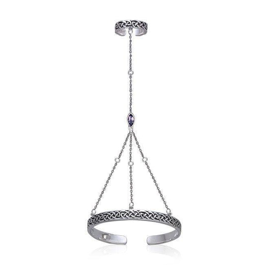 Celtic Knotwork Silver Slave Bracelet TSB006 Bangle