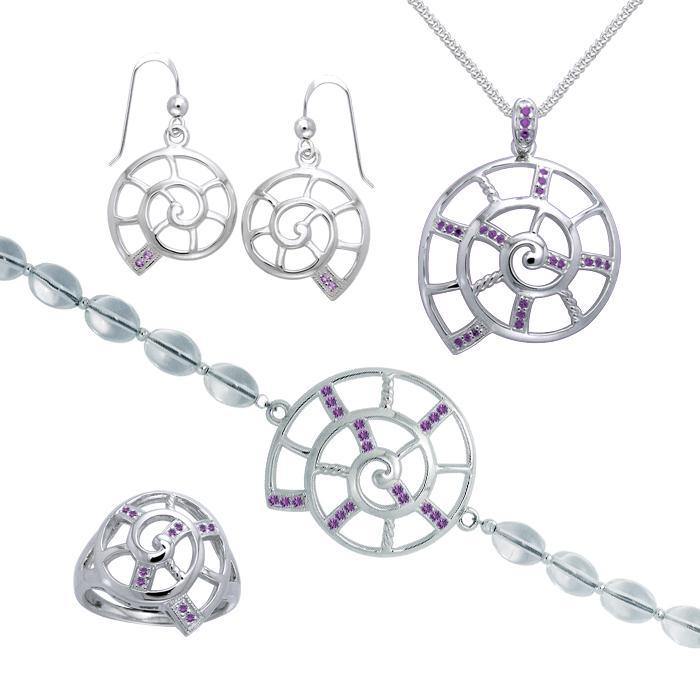 Stunned by the Beautiful Spiral ~ Jewelry Set TSE580 Set