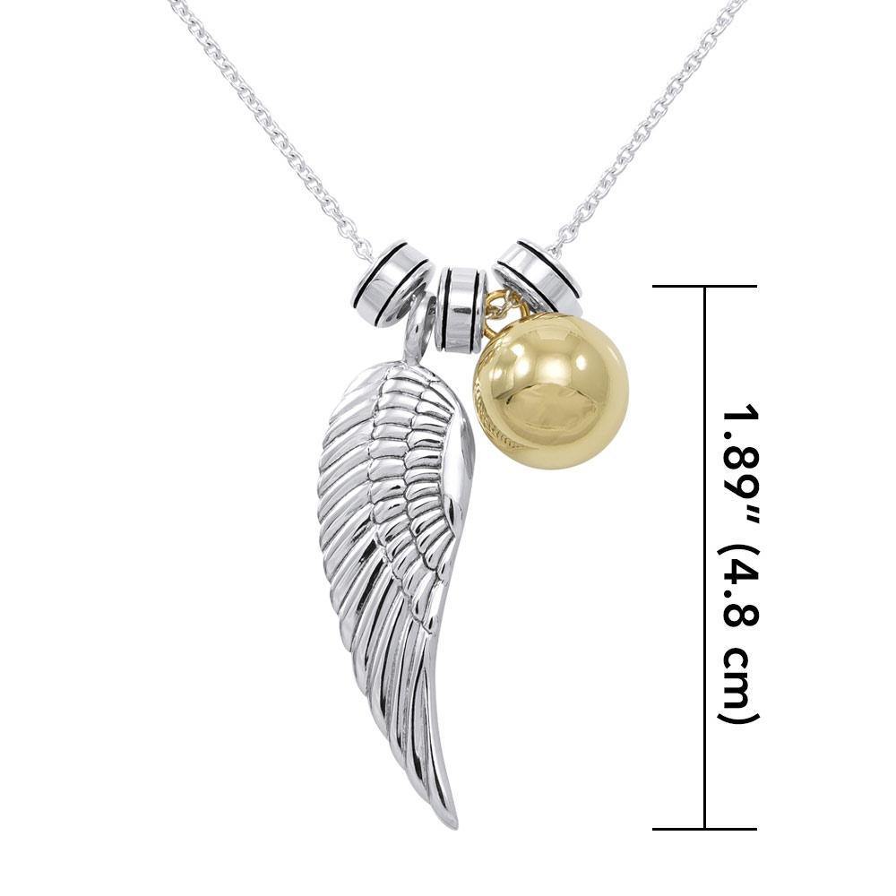 Angels Wing With Globe Ball Necklace TSE710P Set